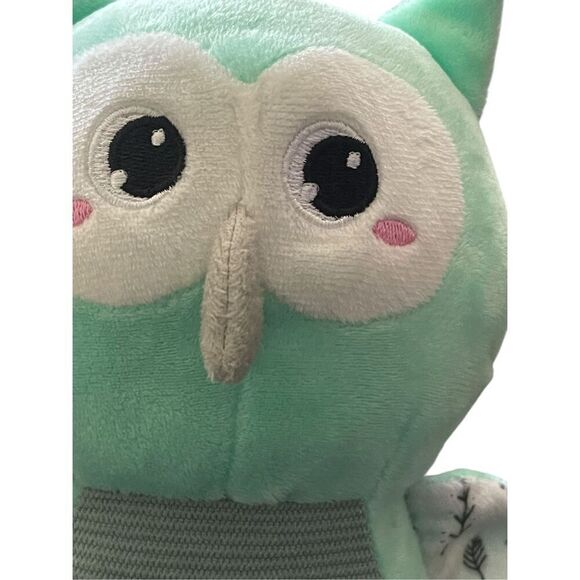 Millie & Ben Mint Green Soft Owl Plush Stuffed Animal Toy 10” - Picture 3 of 11